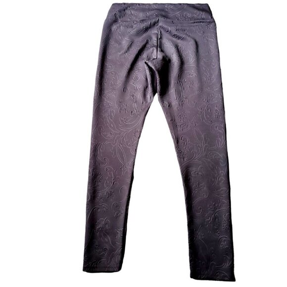 CUTE Black Casual High Waisted Solid Leggings. Size Large - Picture 2 of 8